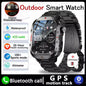 Black 2025 SmartWatch for men and women with GPS, heart rate monitor, sleep tracking, waterproof design, compatible with iOS and Android.