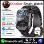 Black 2025 smart smartwatch for men and women with GPS, heart rate monitor, sleep tracking, waterproof design, compatible with iOS and Android.