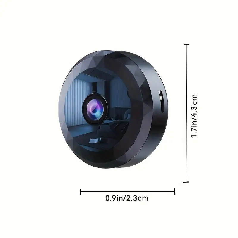 Black wireless network security camera with HD surveillance quality, featuring a diamond design for home or business security.