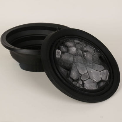 Green collapsible silicone ice basin with 27x26x3.5cm size, ideal for cooling or storage, by BackupMyFilesNow.com