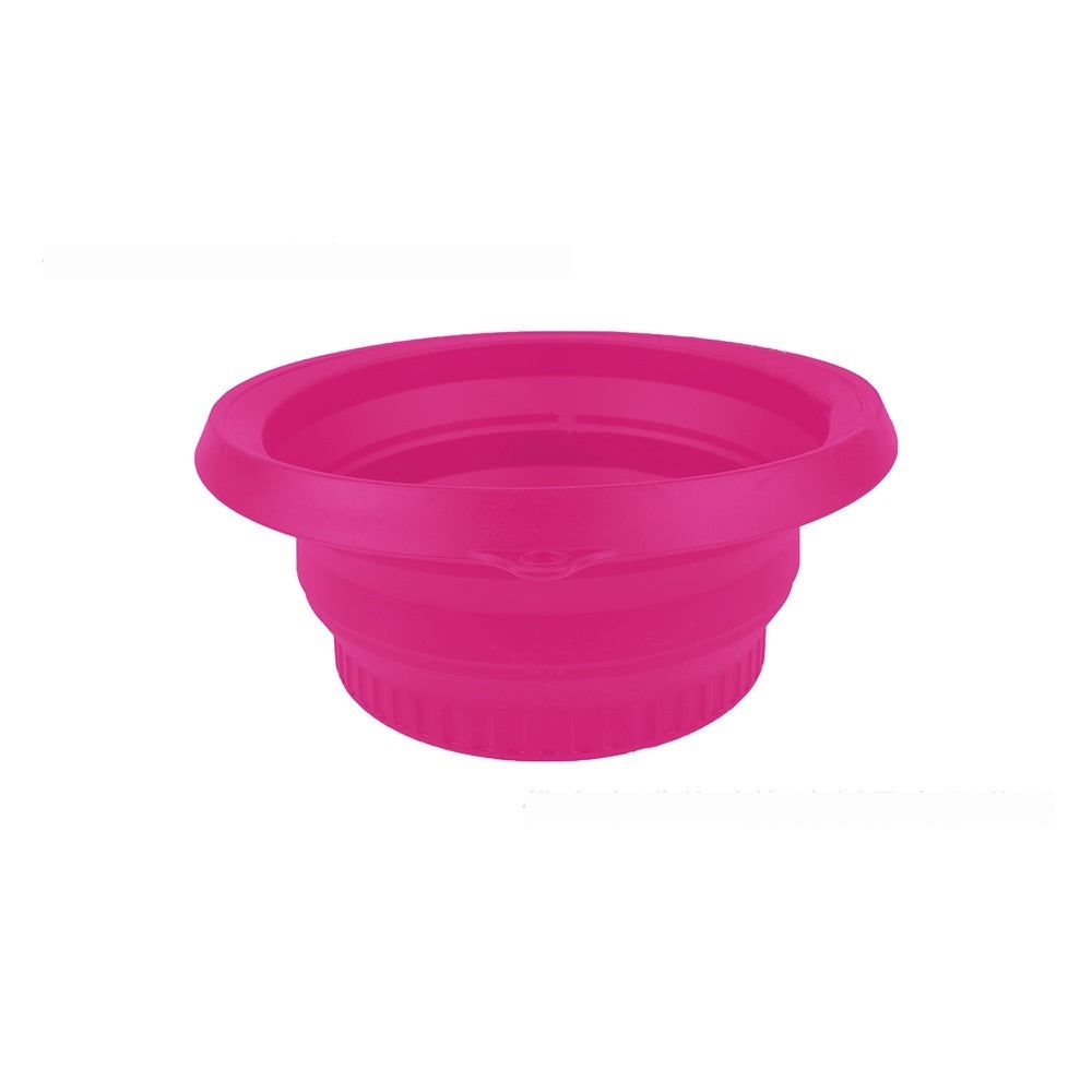 Green collapsible silicone ice basin by BackupMyFilesNow.com, 27x26x3.5cm, with flexible, portable design for chilling or washing.