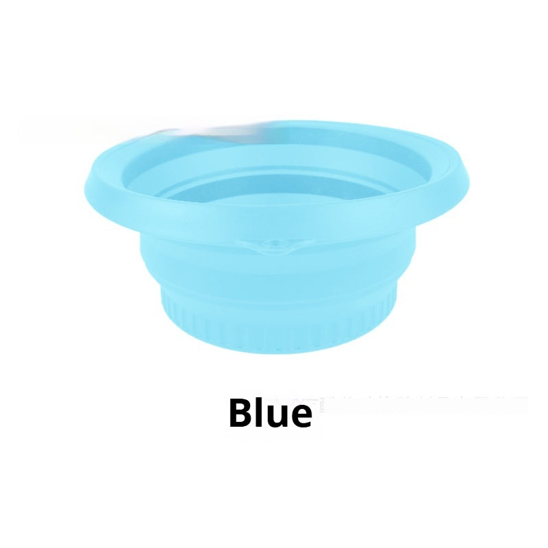 Green collapsible silicone ice basin with handles, 27x26x3.5cm, ideal for cooling or food prep, from BackupMyFilesNow.com