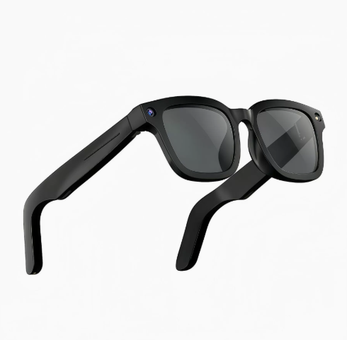 AI Camera Smart Glasses featuring sleek sunglasses design with built-in camera and smart features by BackupMyFilesNow.com