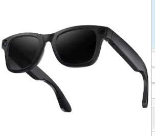 AI camera smart glasses with sleek design and built-in camera, perfect for hands-free recording and capturing moments.