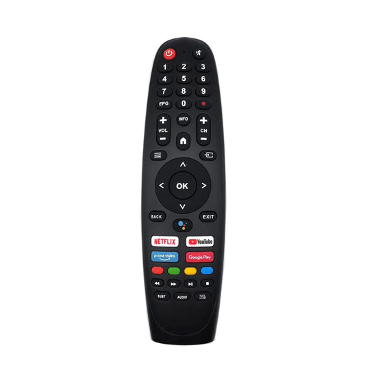 New remote control for SMART TECH Android Smart TV 24HA20T3 65QA20V3, shows buttons and sleek design for model RM-C3408E