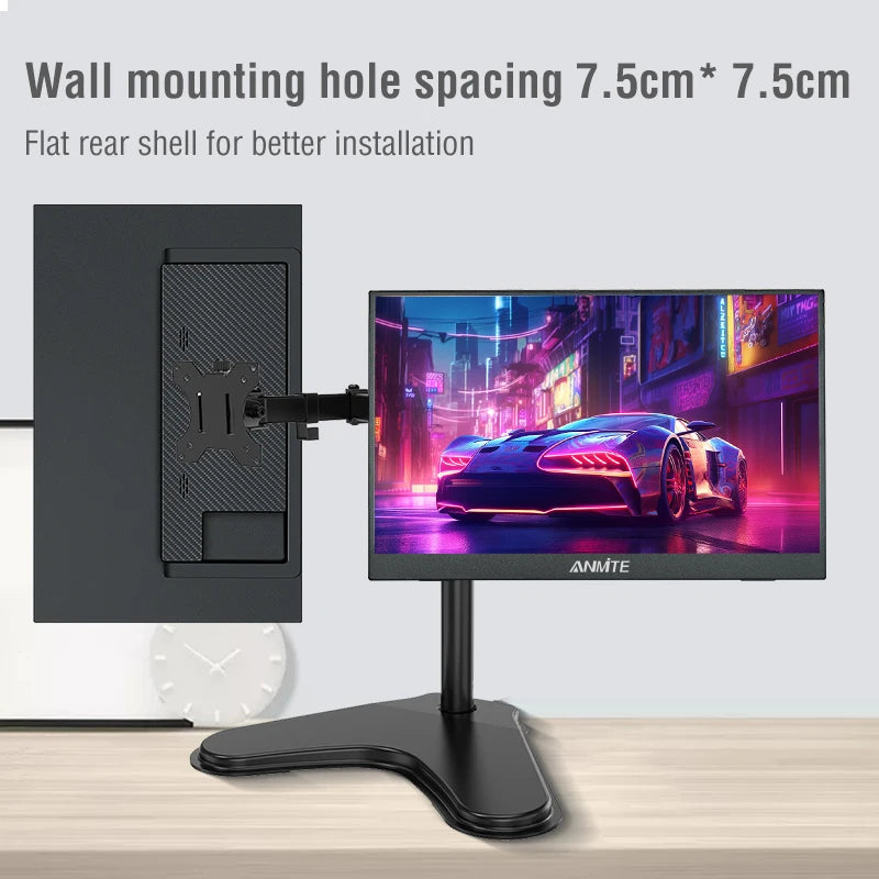 Anmite 16-inch portable touch monitor with 1200P HDR, 16:10 aspect ratio, suitable for Xbox, PS4, Switch, cell phones, and PCs.