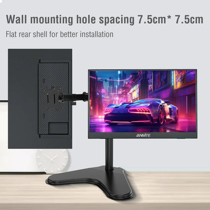 Anmite 16-inch portable touch monitor with 1200P HDR, 16:10 aspect ratio, suitable for Xbox, PS4, Switch, cell phones, and PCs.