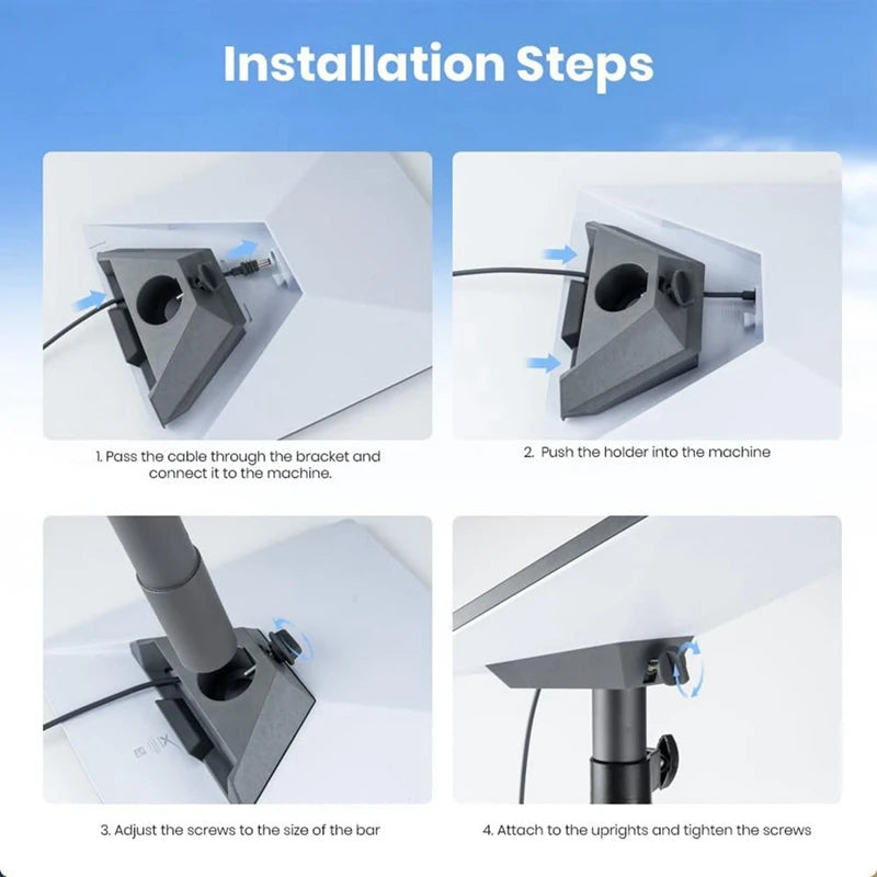 Starlink Mini Pipe Adapter and Pole Mounting Kit for roof installation, compatible with Starlink Mini satellite dish.