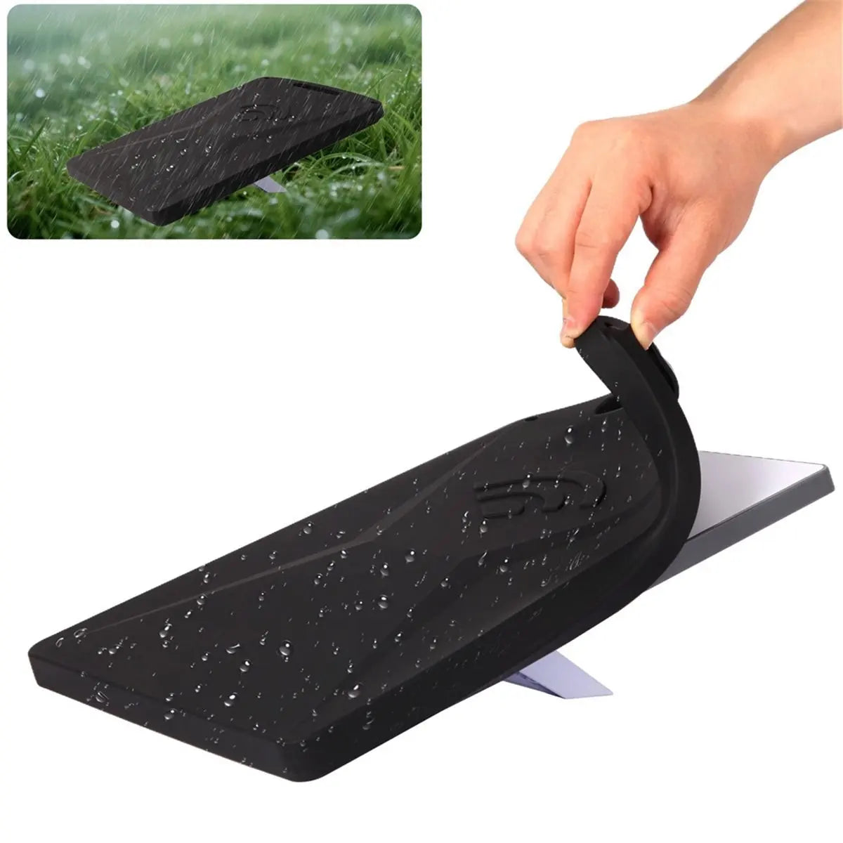 Black silicone protective cover case for Starlink Mini antenna, designed to safeguard Starlink Mini accessories.