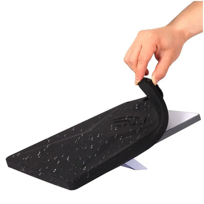 Black silicone protective cover for Starlink Mini antenna, designed to safeguard Starlink Mini accessories from BACKUPMYFILESNOW.COM®.