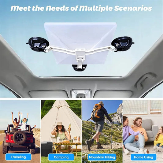 BackupMyFilesNow® Punctual Suction Cup Mount for Starlink Mini satellite, secure car window and sunroof mounting bracket, strong and reliable