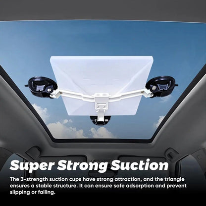 BackupMyFilesNow® Punctual Suction Cup Mount for Starlink Mini, secure satellite bracket for car windows and sunroofs.