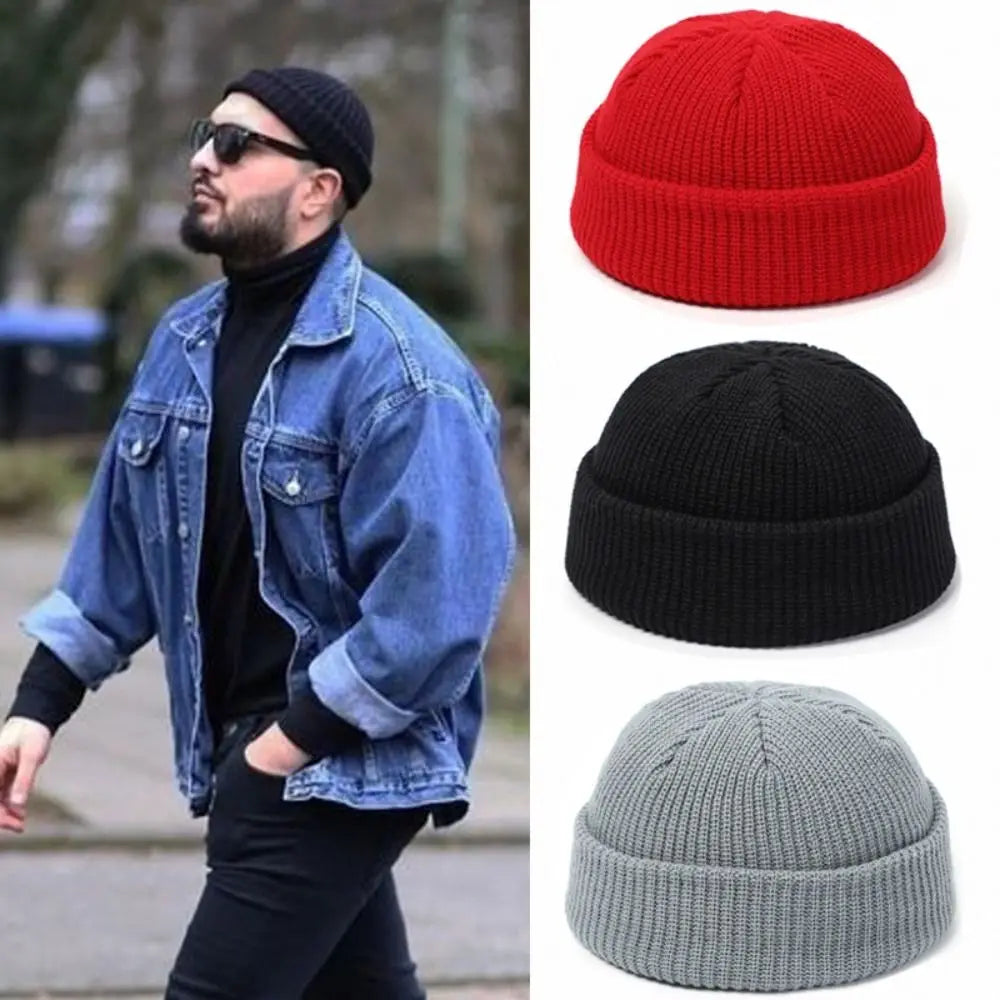 Grey unisex winter beanie hat from BACKUPMYFILESNOW.COM® with knitted, elastic design for women, men, boys, and girls.