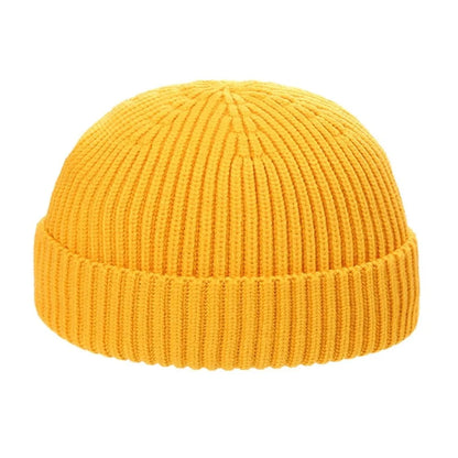 Grey unisex knitted winter beanie hat for women and men, casual elastic skull cap for boys and girls, solid color autumn style