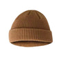 Grey unisex knitted winter beanie hat with a casual, elastic fit, suitable for men, women, boys, and girls in autumn.