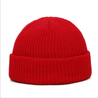 Grey unisex winter beanie hat with a knitted, casual design suitable for women and men, featuring elastic fit and solid color.