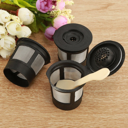 Coffee filter cup with K-Cup coffee filter accessories from BACKUPMYFILESNOW.COM®, showing the filter and accessories in use.