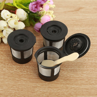BACKUPMYFILESNOW® Coffee filter cup with K-Cup coffee filter accessories, showing the filter cup and reusable K-Cup holder in a close-up view.