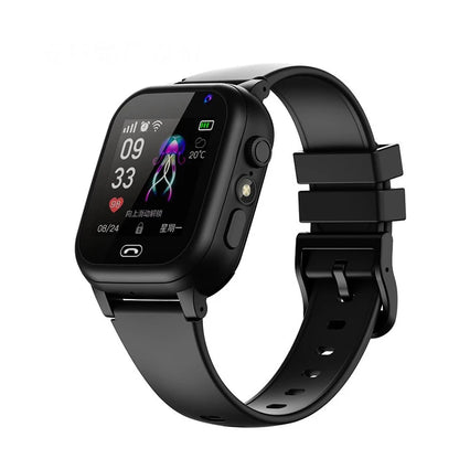 Pink kids' smart watch with location tracker, camera, video, music, games, alarm, and calculator, from BackupMyFilesNow.com