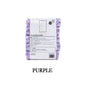 Set of five purple durable disposable trash pouches, 45x50cm thick storage garbage bags for household cleaning waste.