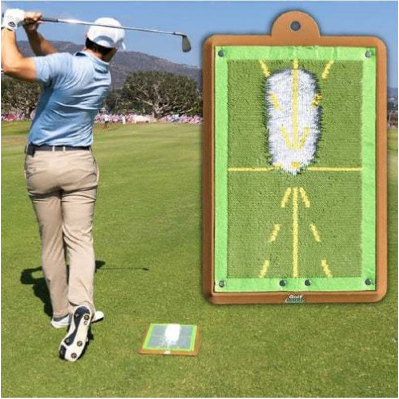 Golf swing and shot training mat by BackupMyFilesNow.com, featuring textured surface for practice and stability on the course.
