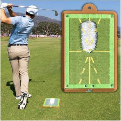 Golf swing and shot training mat by BackupMyFilesNow.com, featuring textured surface for practice and stability on the course.