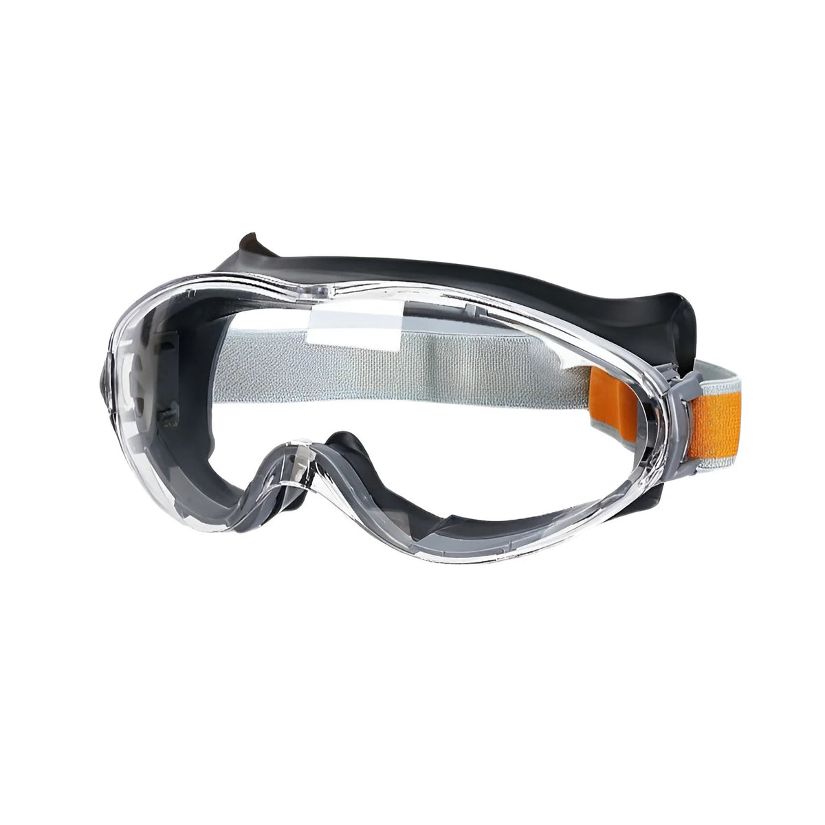 Clear lens safety glasses by BACKUPMYFILESNOW.COM® with anti-fog, splash-proof, dust-proof, and windproof design for industrial work.