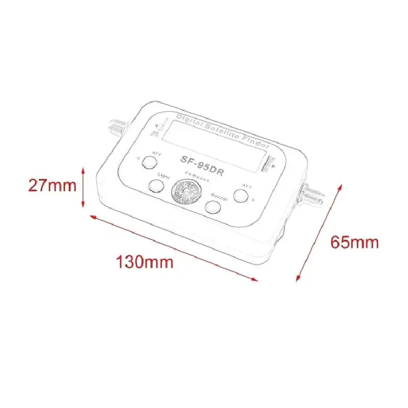 BACKUPMYFILESNOW® SF-95DR Satellite Finder TV Signal Receiver with compass, digital DVB-S satellite receiver for precise satellite tuning