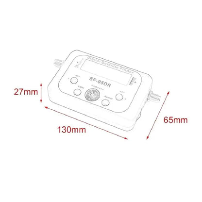 BACKUPMYFILESNOW® SF-95DR Satellite Finder TV Signal Receiver with compass, digital DVB-S satellite receiver for precise satellite tuning
