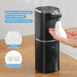 Black induction automatic hand sanitizer dispenser with foam soap, 400ml capacity, rechargeables for bathroom hand washing.