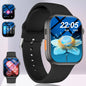 Black BackupMyFilesNow.com smart watch with 2.02-inch HD display, wireless calling, fitness tracking, message notifications, and music control.