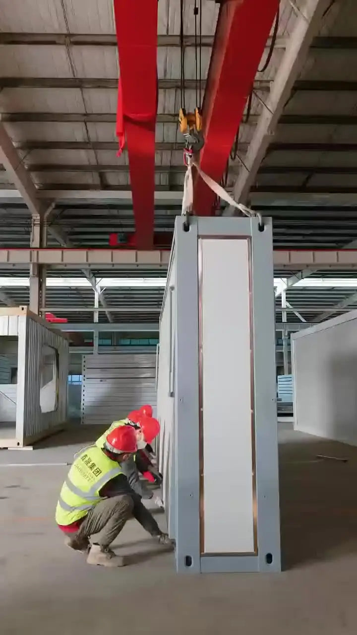 Modular container house by BACKUPMYFILESNOW.COM® showing a 20ft prefabricated foldable tiny home for resort camping.