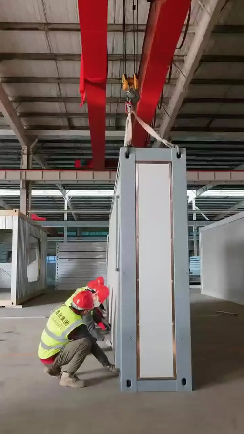 Modular container house by BACKUPMYFILESNOW.COM® showing a 20ft prefabricated foldable tiny home for resort camping.