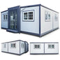 Modular container house by BACKUPMYFILESNOW.COM® showing a 20ft prefab foldable tiny home for resort camping.