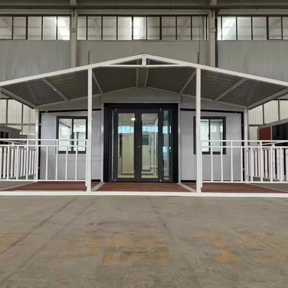 Modular container house by BACKUPMYFILESNOW.COM®, 20ft or 40ft expandable prefab tiny home for resort camping and outdoor living.