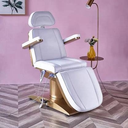 Metal base beauty salon bed with 3 or 4 motors, manual and remote control for adjustable comfort and professional spa treatments.