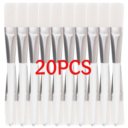 Pink DIY facial masks brushes set with soft hair applicators for face masks, makeup, and spa facial care tools.