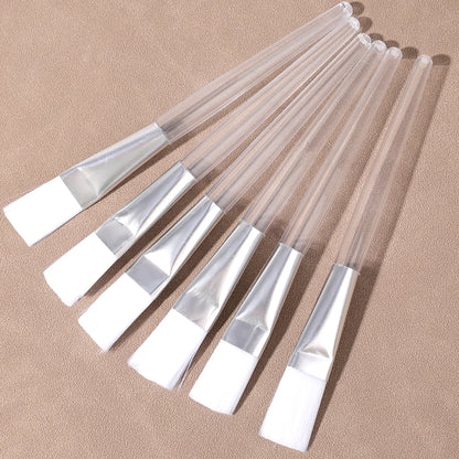 Pink DIY facial masks brush set with soft hair applicators for face masks, ideal for beauty salon and spa facial care.