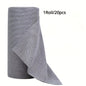 Pink microfiber cleaning cloths on a roll, 20 reusable kitchen towels, multi-sided household cloths for versatile cleaning.
