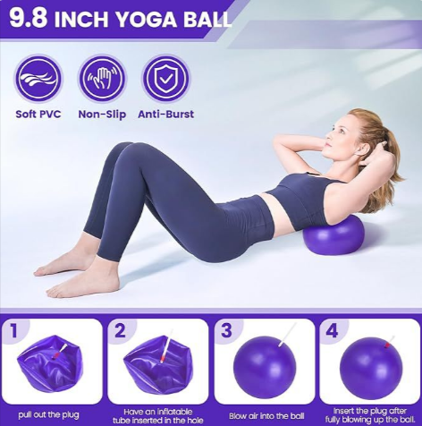 Pink 13-piece Yoga & Pilates set from BackupMyFilesNow.com includes mats, blocks, straps, and accessories for workout routines.