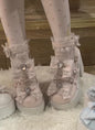 Pink Japanese-style Lolita high heels with bows, platform design, Mary Jane strap, perfect for spring and summer women's fashion.