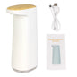Pink 450ml foam liquid soap dispenser by BackupMyFilesNow.com, touchless, USB rechargeable, portable, automatic foaming for bathroom and kitchen