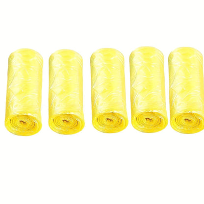 Set of 5 rolls of BACKUPMYFILESNOW.COM® 4-gallon bathroom trash bags with 75 disposable thin trash bags for kitchen and bathroom use