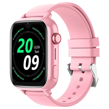 Pink 4G Kids Smartwatch with GPS, camera, video call, SOS, and tracker features for child safety and communication.