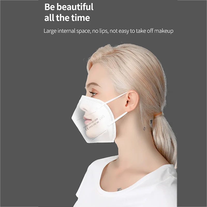 Pink 5-layer KN95 face mask filter for adults, reusable FFP2 surgical mask with CE certification, from BackupMyFilesNow.com.