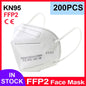Pink 5-layer KN95 face mask filters for adults, reusable FFP2 surgical masks with CE certification.