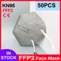 Pink 5-layer KN95 face mask filter for adults, reusable FFP2 surgical masks with CE certification, suitable for protection.