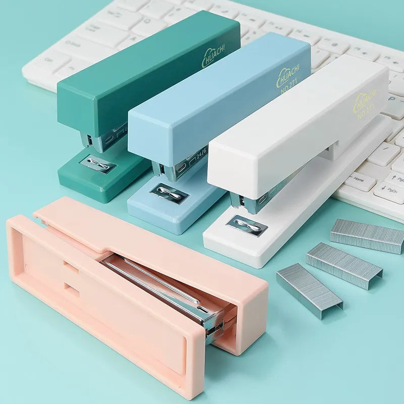 Pink Desk Binding Paper Stapler for books and documents, durable stationery and office accessory by BackupMyFilesNow.com.