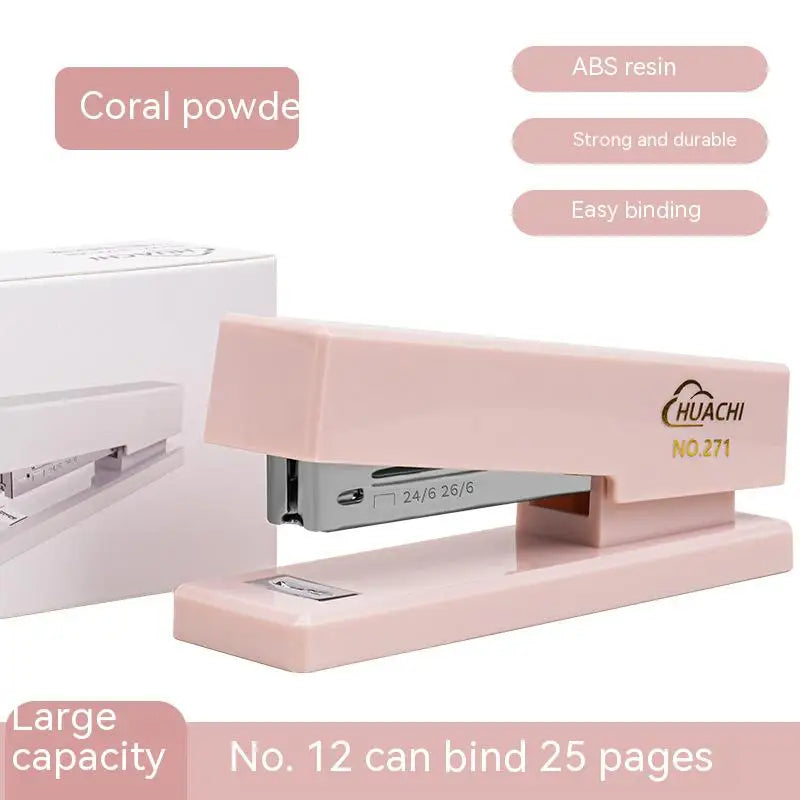 Pink Desk Binding Paper Stapler by BackupMyFilesNow.com, durable book binder for office and school stationery and accessories.