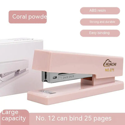 Pink Desk Binding Paper Stapler by BackupMyFilesNow.com, durable book binder for office and school stationery and accessories.